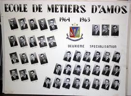 École des Arts et Métiers : mosaïque « Deuxième Spécialisation 1964-1965 ».